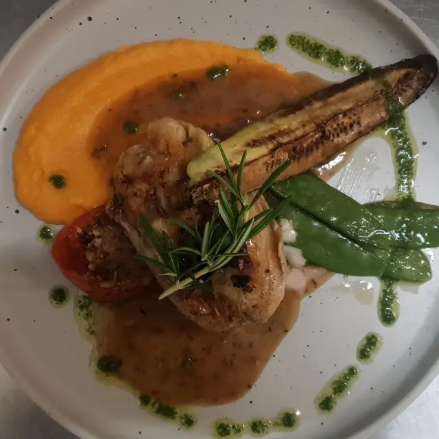 Suprême de pintade au pélardon