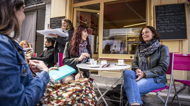 Anduze café en terrasse