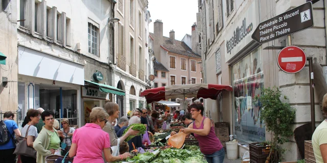 Chalon Sur Saone Rue Pietonnes Stadtzentrum Geschäfte Marches Ot 28