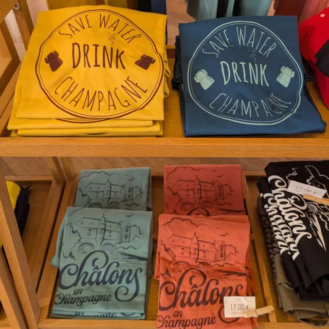 Idee Cadeau T Shirt Save Water Drink Champagne