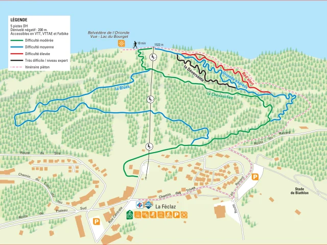 Plan Des Pistes Vtt Descente Savoie Grand Revard