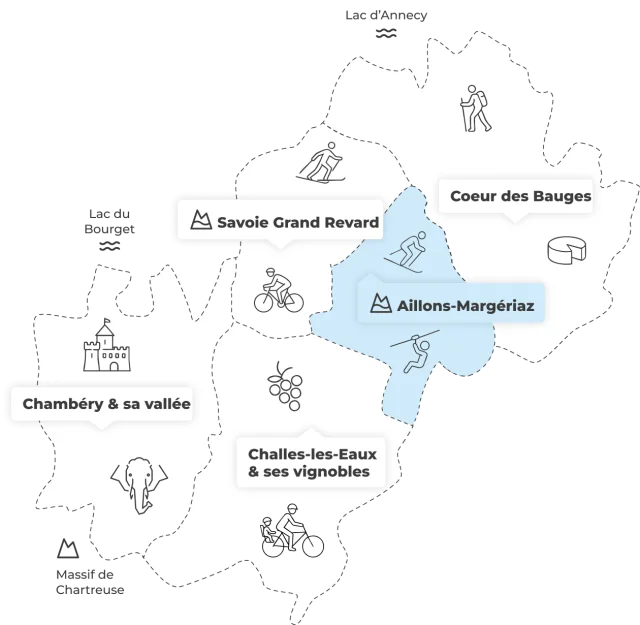 Chambéry Carte Aillons-Margériaz