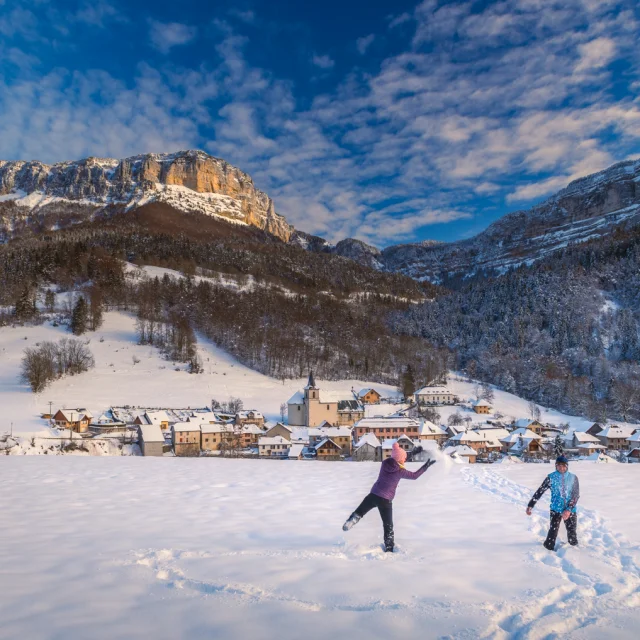 Villages des Entremont sous la neige