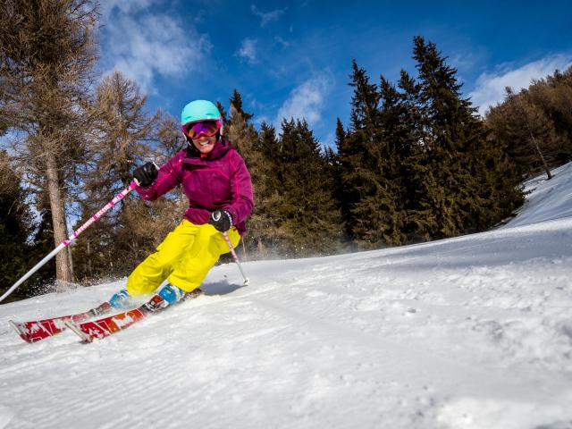Skieuse à la station de Chaillol