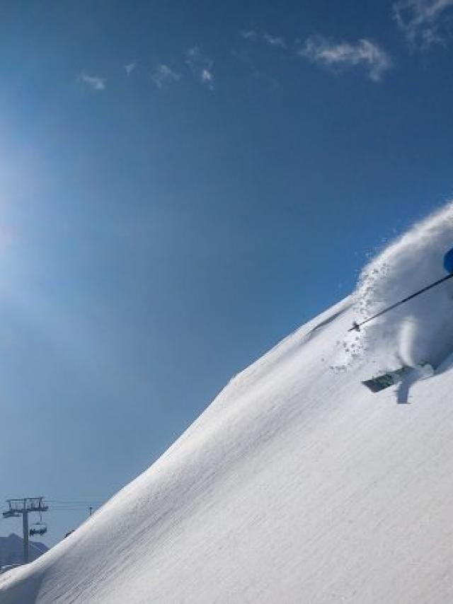 Skieur à la station d'Orcières Merlette