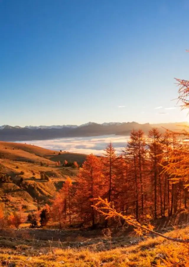 Mer de nuage en automne en Champsaur Valgaudemar