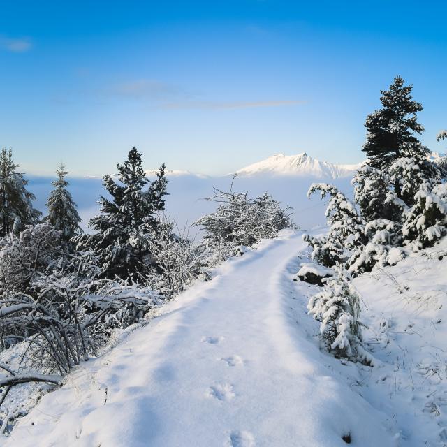 Canal de Malcros à Chaillol en Hiver