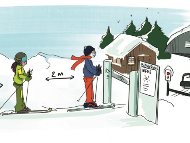 Geste barrière stations de ski