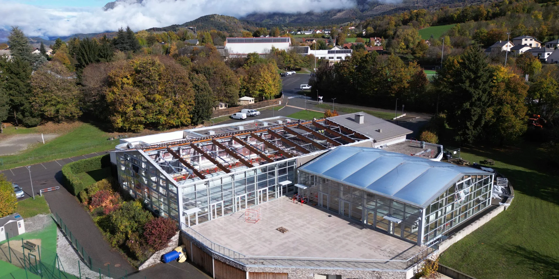 Travaux Centre Aquatique Automne Office De Tourisme Champsaur Valgaudemar.10.2025