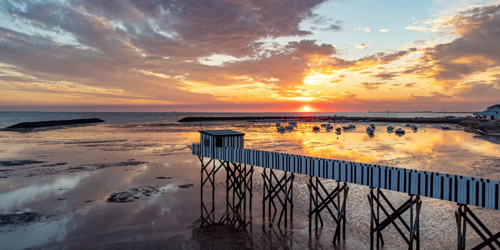 Coucher de soleil sur la plage chatelaillon