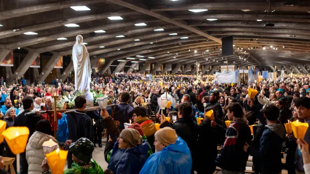 Une célébration à la Basilique Saint Pie X du Sanctuaire de Lourdes