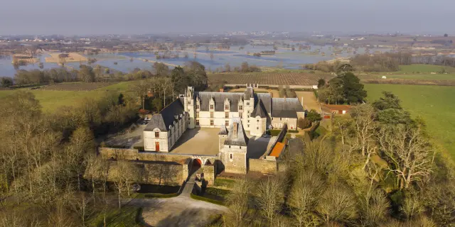 Photo aerienne du chateau de Goulaine