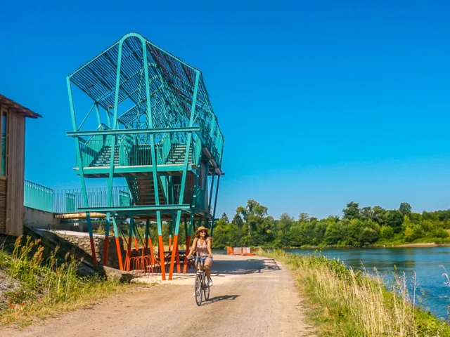 Belvédère de la Pierre Percée et Loire à vélo dans le Vignoble Nantais