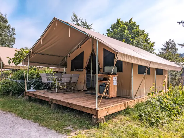 Campsite in Clisson : Camping du Moulin Tente ponza