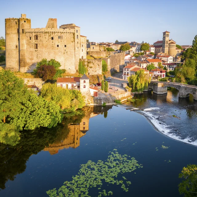 View of Clisson, the Italian jewel of the Nantes vineyards
