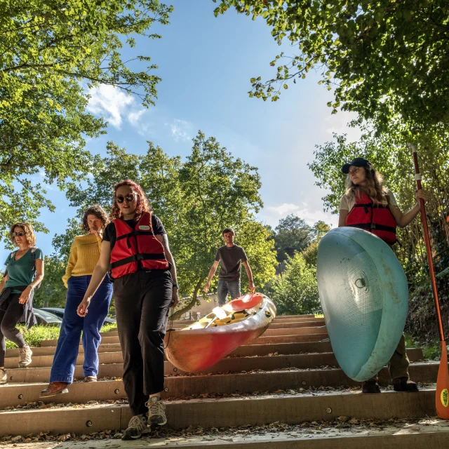 Activities and leisure in the Nantes vineyards: Canoeing on the Maine at Pont Caffino