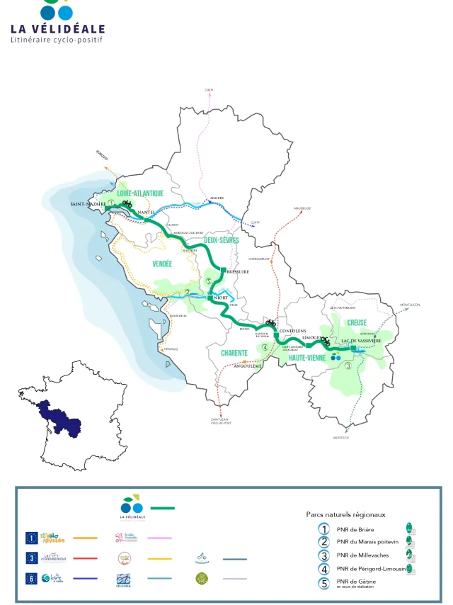 Map of the complete Velidéale route
