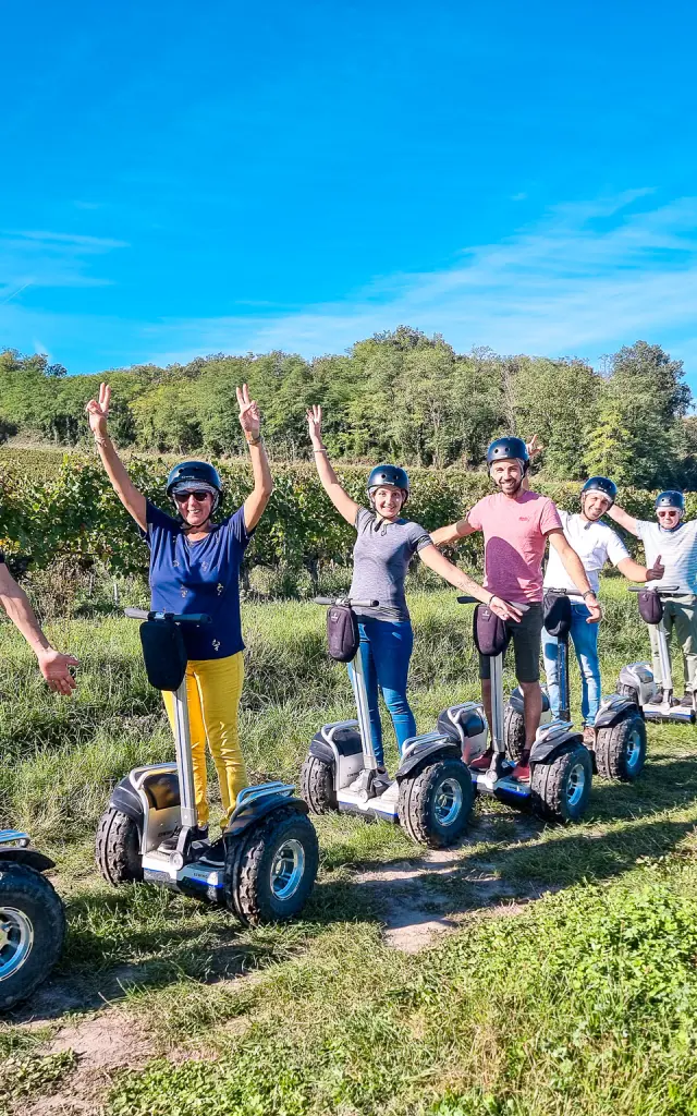 Team building activity in the Nantes vineyards: Gyro-pod ride through the Muscadet vineyards
