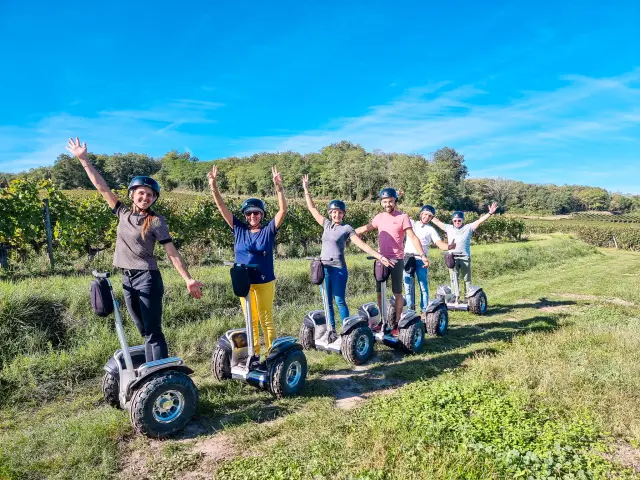 Team building activity in the Nantes vineyards: Gyro-pod ride through the Muscadet vineyards