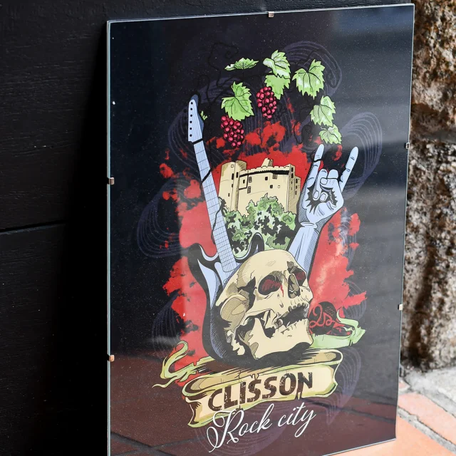 The Tourist Office shop, Clisson souvenirs: Hellfest and Clisson rock city posters