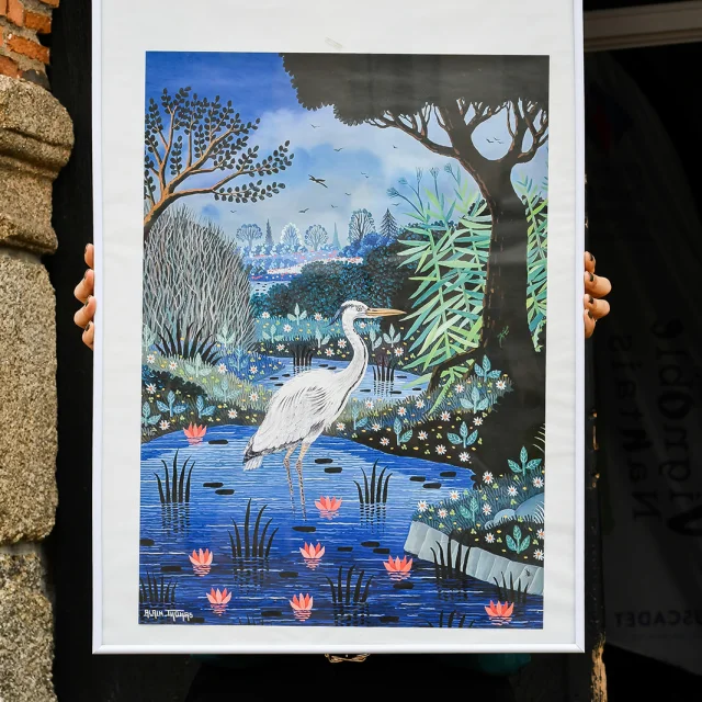 The Tourist Office shop, souvenirs of Clisson : Poster of works by Alain Thomas