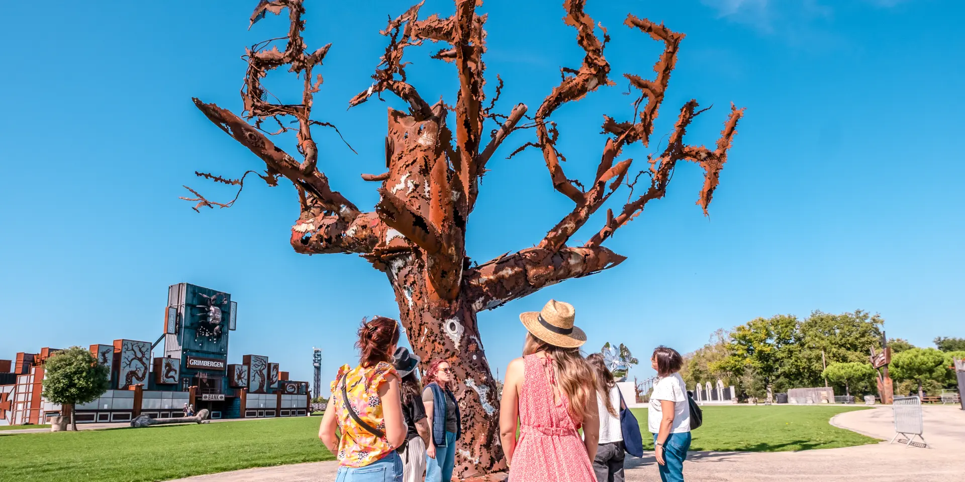 Guided tours of the Hellfest site, the world's biggest metal festival
