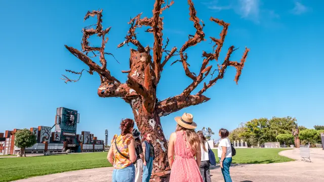 Guided tours of the Hellfest site, the world's biggest metal festival