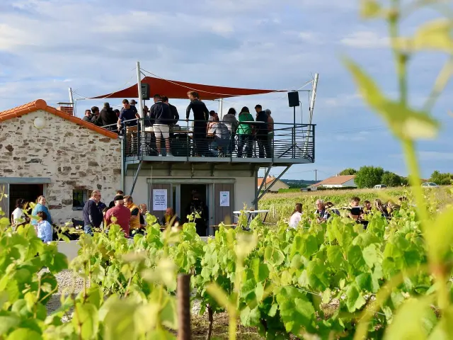 Les Guinguettes dans le Vignoble Nantais : Guinguette La Cabane, caveau vigneron à Mouzillon