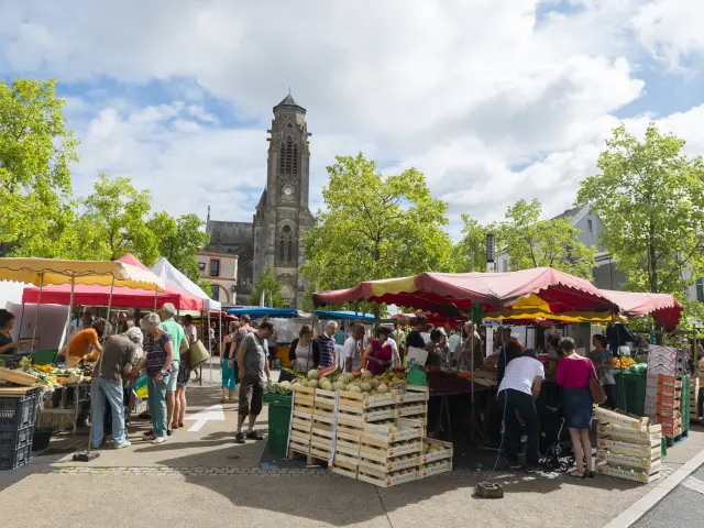 photo of the Vallet market in the Nantes vineyards