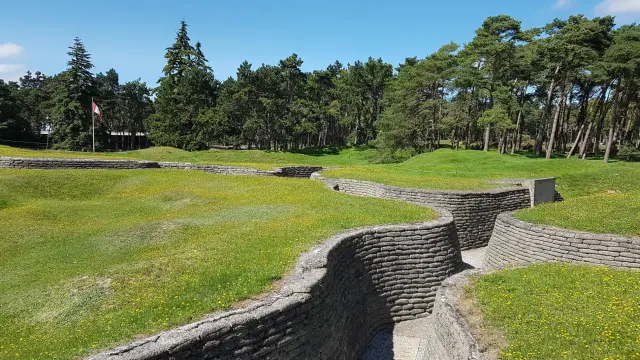Preserved WW1 trenches on Vimy Ridge