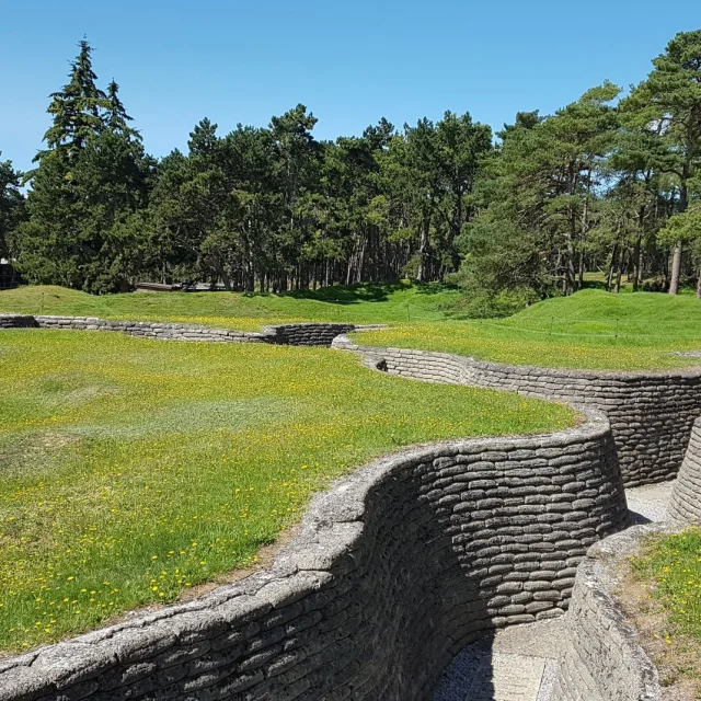 Preserved WW1 trenches on Vimy Ridge