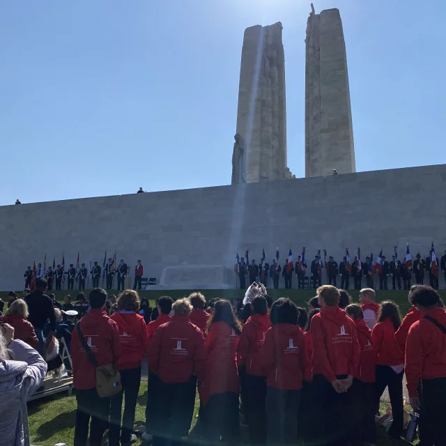 Commemorative ceremony at the Canadian National Vimy Memorial