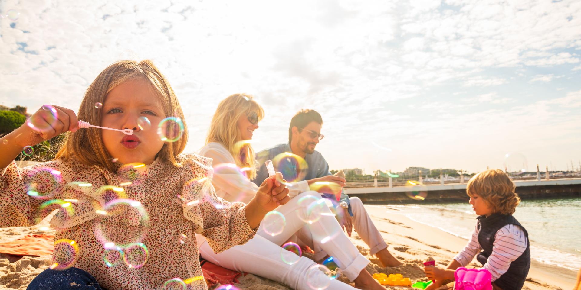 Familie am Strand