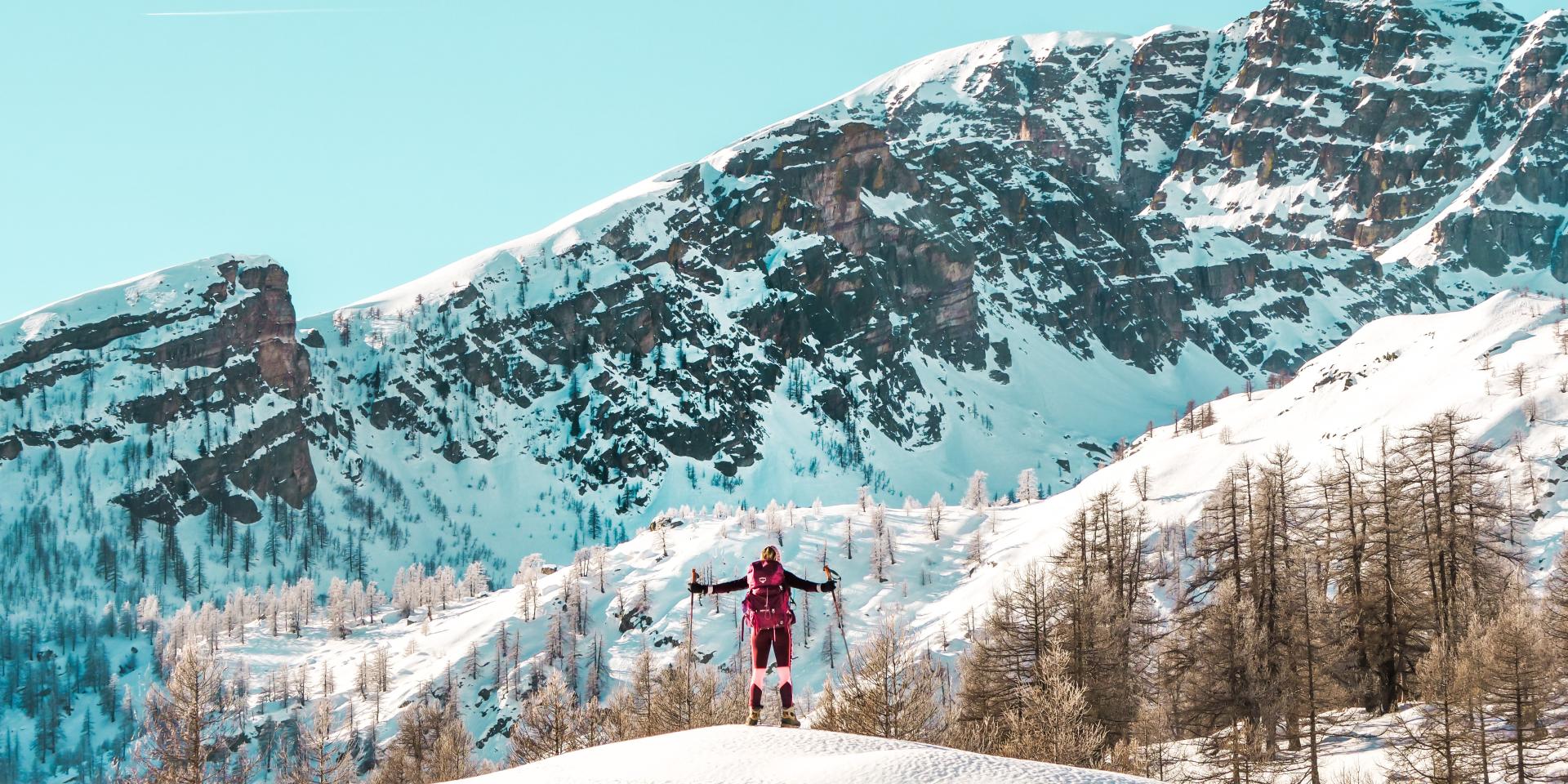 Casterino Randonnee Montagne Hiver