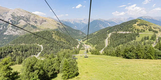 La Colmiane resort in summer, with its chairlift and zip line... La Colmiane resort in summer, with its chairlift and zip line.