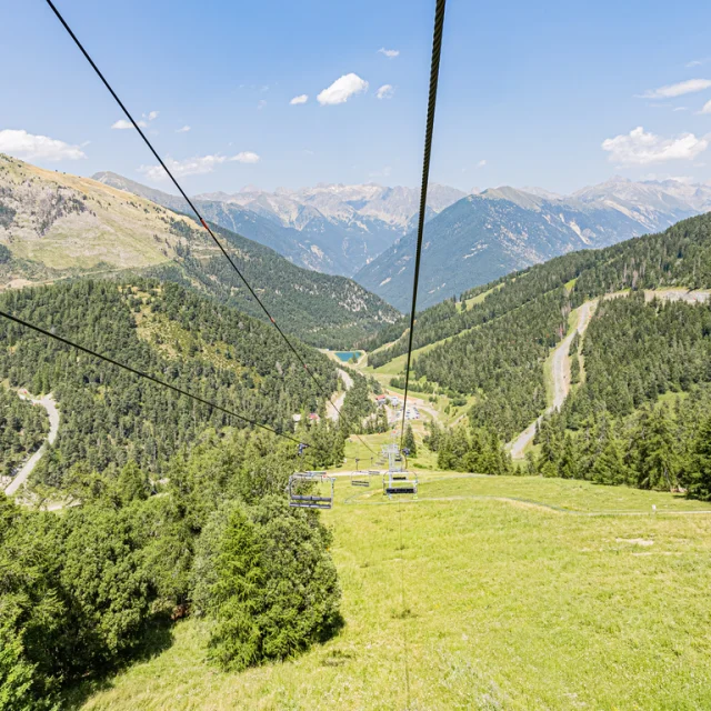 La Colmiane resort in summer, with its chairlift and zip line... La Colmiane resort in summer, with its chairlift and zip line.