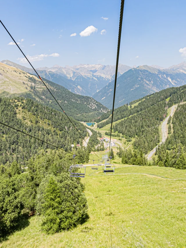 La Colmiane resort in summer, with its chairlift and zip line... La Colmiane resort in summer, with its chairlift and zip line.