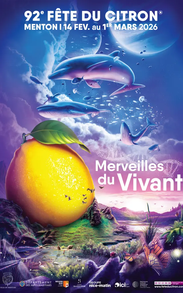 Affiche Fete Du Citron Menton 40x60 Hd