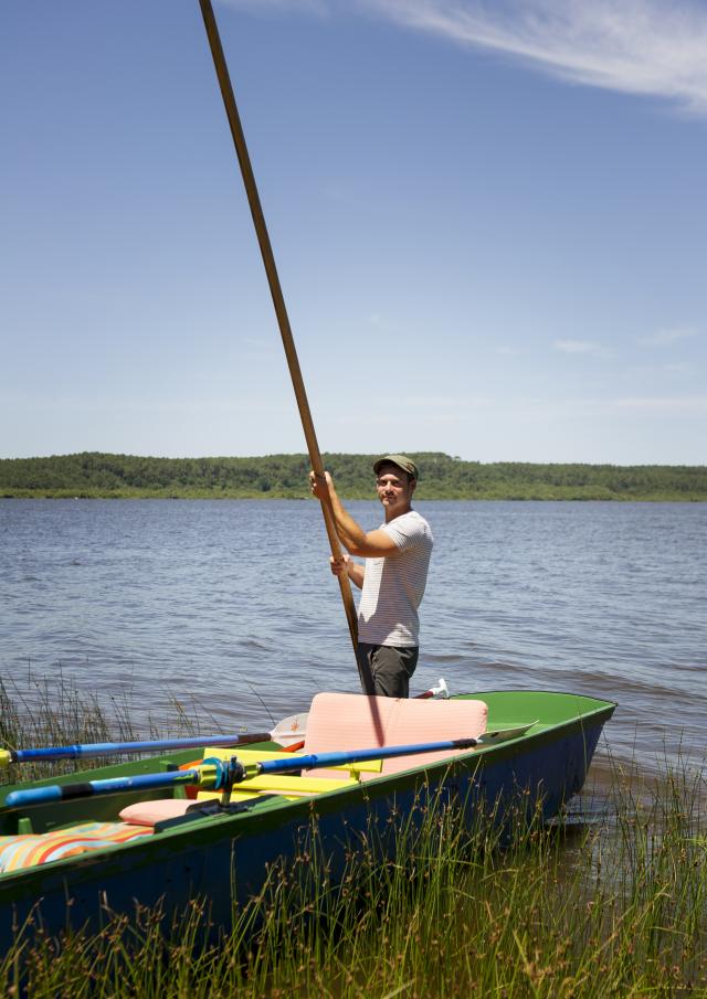 Batelier du Courant d'Huchet au départ du Lac de Léon | Côte Landes Nature
