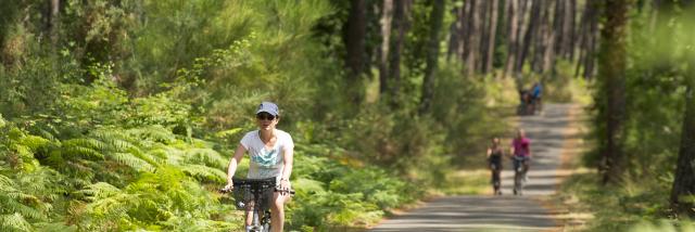 Piste cyclable en Côte Landes Nature