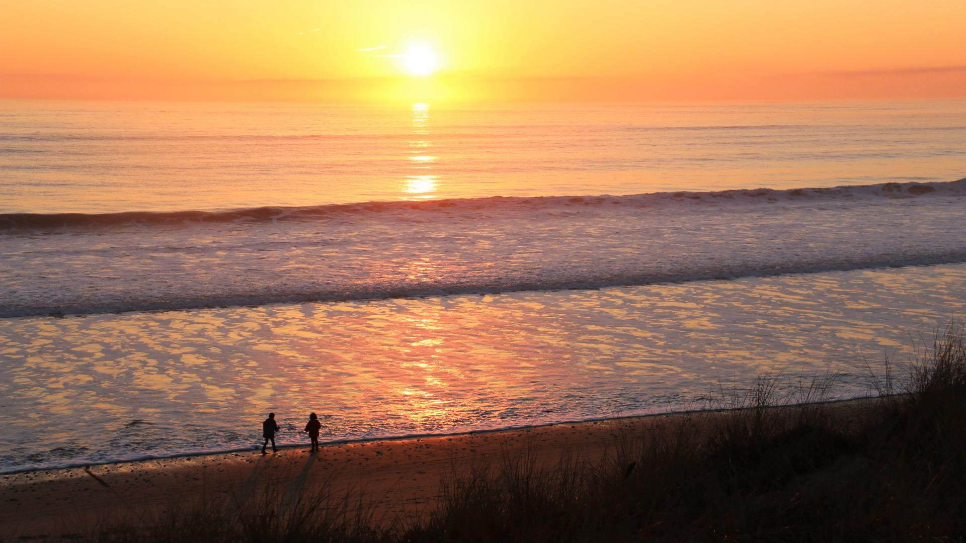 Coucher de soleil en Côte Landes Nature