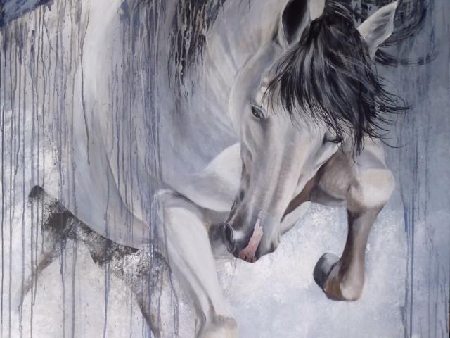 Acrylique Etalon Fou par Anne Larose
