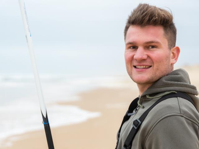 Quentin, fan de Surf Casting en Côte Landes Nature