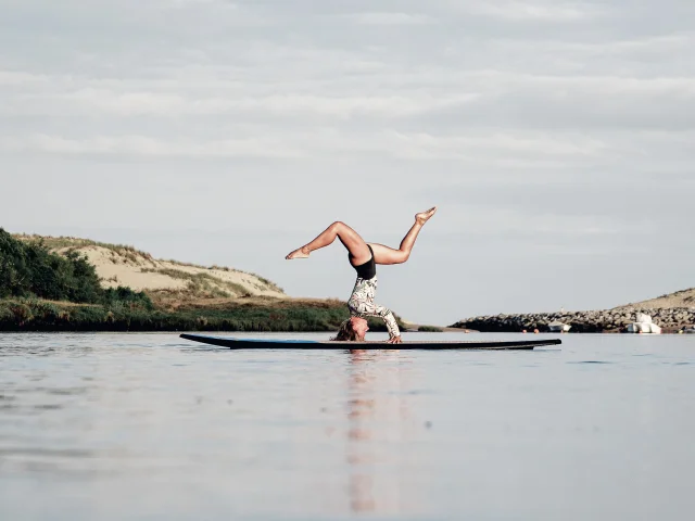 Stand up paddle sur le courant de Contis