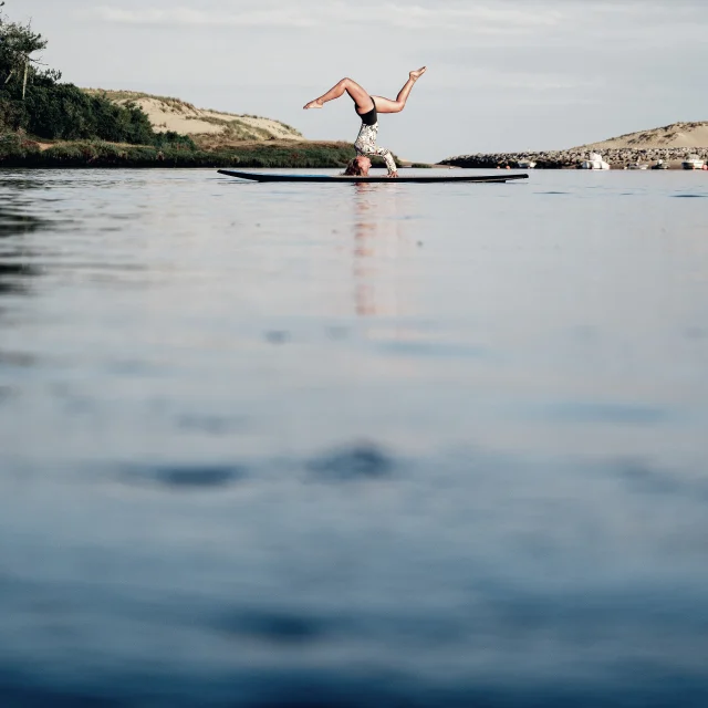 Stand up paddle sur le courant de Contis