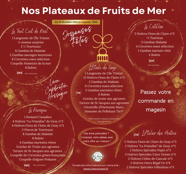à Léon les Plateaux de Noël Chez Vincent