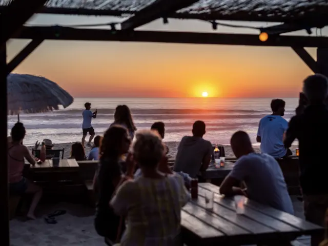 La plage de Contis dans les Landes vue depuis la Cabane de Contis