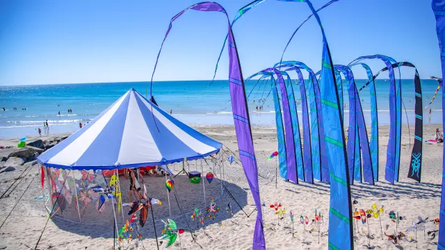 Cerf volants sur la plage de Agon Coutainville