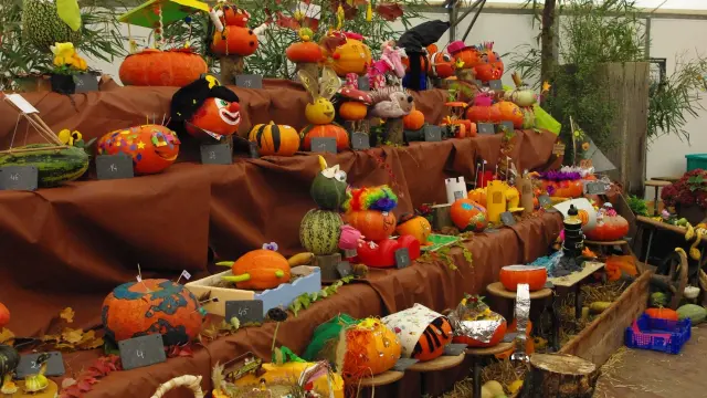 Étalage de fruits variés comme oranges, citrons, pommes et poivrons dans un marché