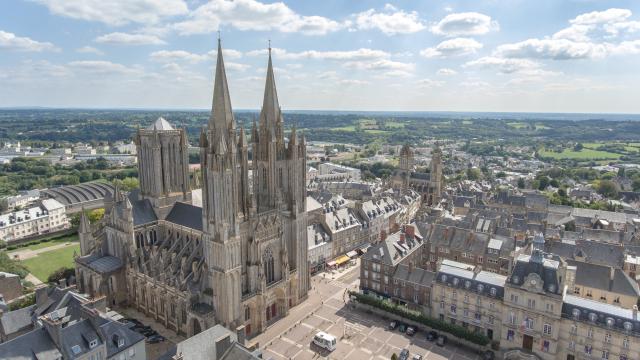 Cathédrale de Coutances vue par drone